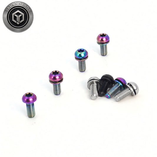 Titanium Bottle Cage Bolt Set M5×12mm | Grade 5 Titanium | Multiple Colors