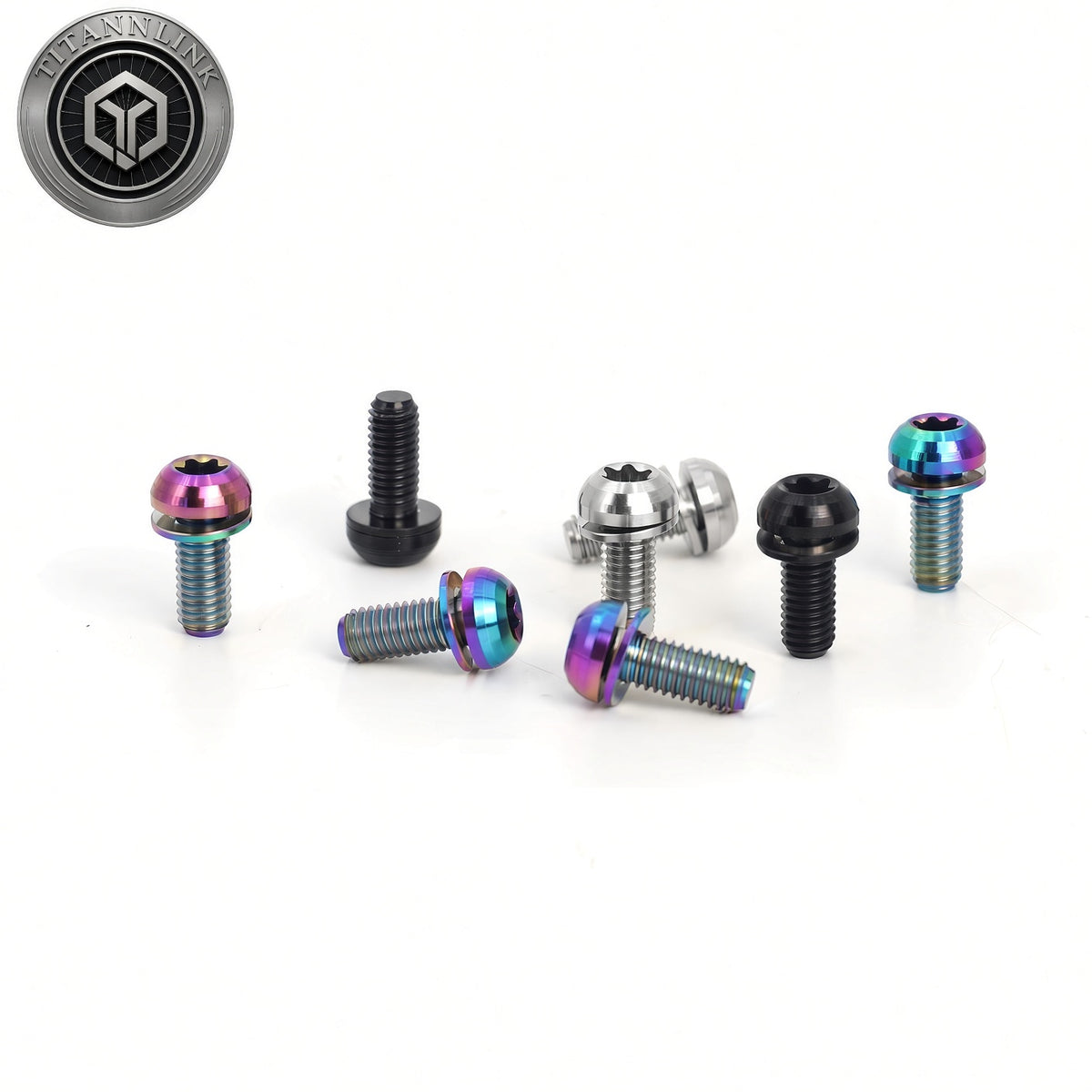 Titanium Bottle Cage Bolt Set M5×12mm | Grade 5 Titanium | Multiple Colors