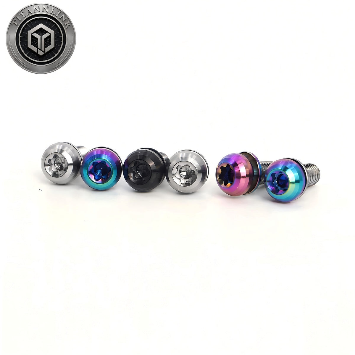 Titanium Bottle Cage Bolt Set M5×12mm | Grade 5 Titanium | Multiple Colors